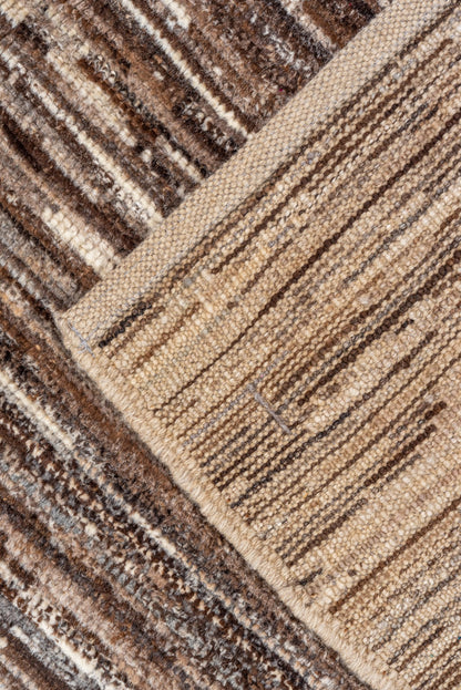 Moroccan Handmade Runner 5 X 13 | Brown, Beige| Hand Knotted (1803)