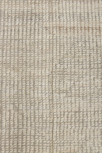 Moroccan Handmade Runner 3 X 12 | Beige | Hand knotted (3213)