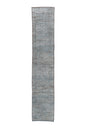 Moroccan Handmade Runner 3 X 17 | Gray, Blue, Black, Brown, White | Hand knotted (4352)