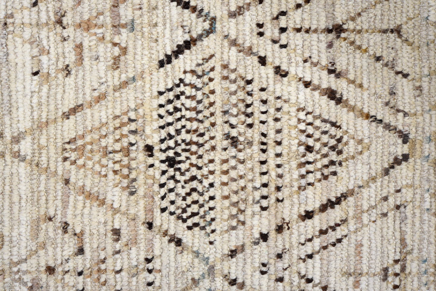 Moroccan Handmade Runner 4 X 16 |Beige, Bronze, Brown| Hand knotted (4357)