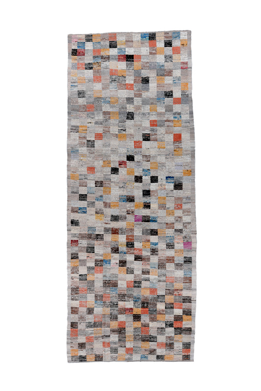 Moroccan Handmade Runner 6 X 14 | Orange, Blue, Pink, Beige, Brown | Hand knotted (4365)