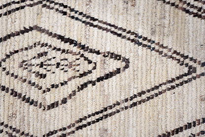 Moroccan Handmade Runner 3 X 17 |Brown, Beige, Black| Hand knotted (4368)