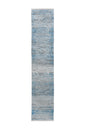 Moroccan beautiful handmade runner 3 X 16 | Blue, Beige | hand knotted (4372)