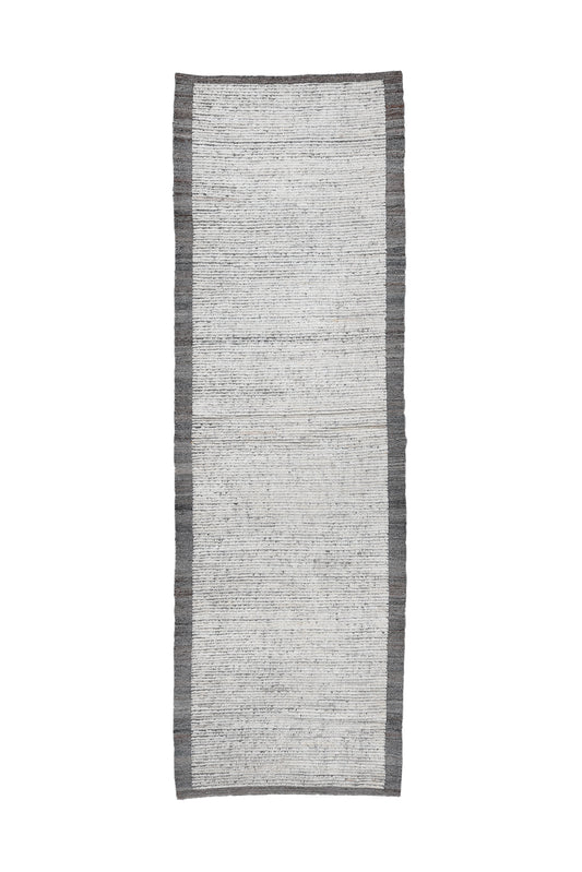 Moroccan Handmade Runner 3 X 10 | Beige, Brown | Hand knotted (4408)