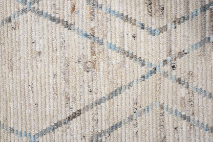 Moroccan Handmade Runner 3 X 14 |Blue, Beige, Brown | Hand knotted (4419)