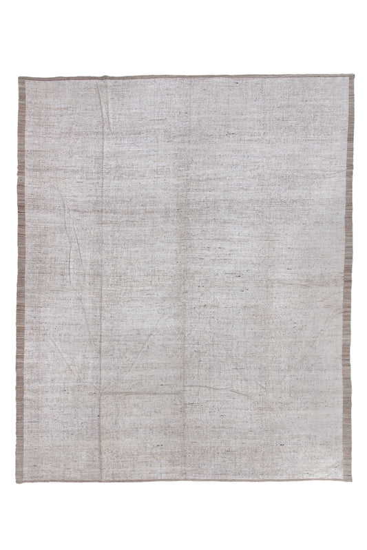 Moroccan plain beige handmade rug 14 x 17 | beige | 100% wool | hand knotted (4840)