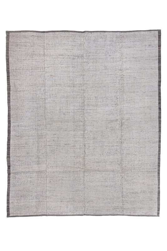 Moroccan Handmade Area Rug 13 X 15 | Beige, Brown | Hand knotted (4968)